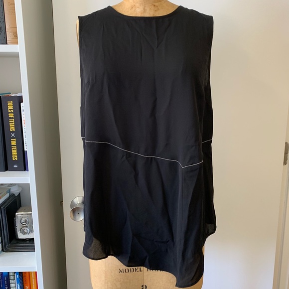41 Hawthorn Tops - Asymmetrical woven dressy tank with beading 41 Hawthorn Tops - Asymmetrical woven dressy tank with beading